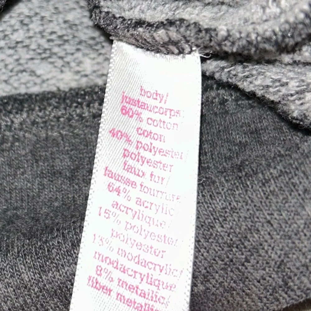 JUSTICE Girl's Grey Full Zip Hoodie Size 10
